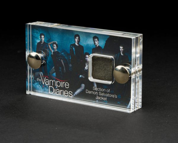 Vampire Diaries Damon Salvatore Jacket TV Prop Piece Mini-Display with COA - Image 7