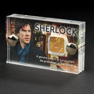 Sherlock Holmes - Screen Used Curtain Swatch TV Prop Mini Display with COA