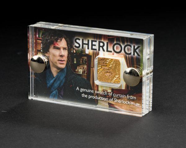 Sherlock Holmes - Screen Used Curtain Swatch TV Prop Mini Display with COA