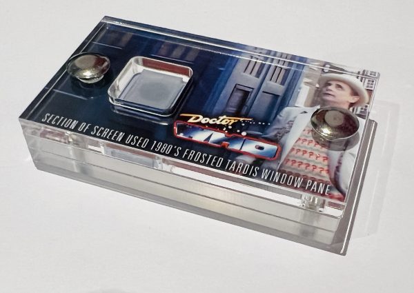 Doctor Who Tom Yardley Jones TARDIS Frosted Window Section TV Prop with COA - Image 2