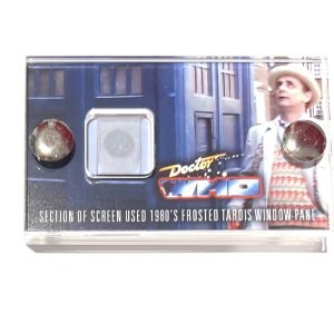 Doctor Who Tom Yardley Jones TARDIS Frosted Window Section TV Prop with COA