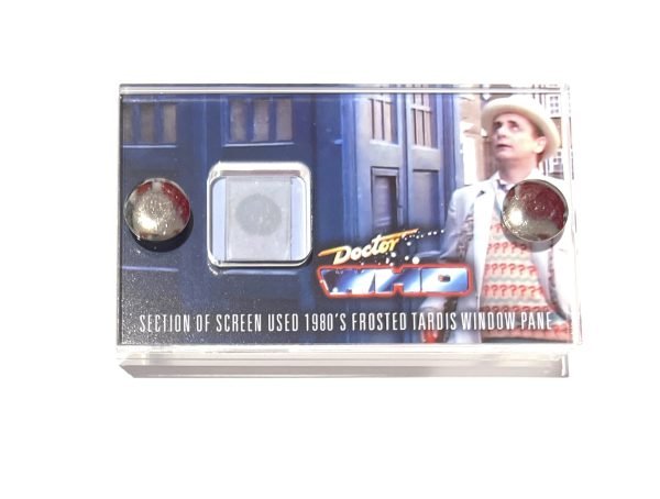 Doctor Who Tom Yardley Jones TARDIS Frosted Window Section TV Prop with COA