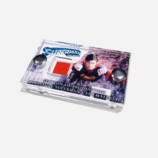 Superman The Movie- Section of Production Miniature Cape Fabric- Mini Display with COA - Image 3