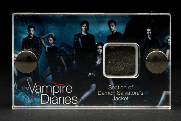 Vampire Diaries Damon Salvatore Jacket TV Prop Piece Mini-Display with COA - Image 6