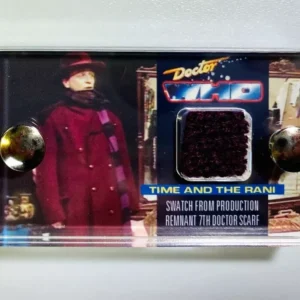 Doctor Who - Production 7th Doctor Scarf Section TV Prop Mini Display with COA Genuine Movie Props Genuine Movie