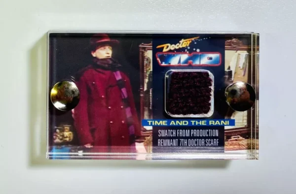 Doctor Who - Production 7th Doctor Scarf Section TV Prop Mini Display with COA Genuine Movie Props Genuine Movie