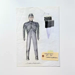 Star Trek: TNG Original Zalkonian Costume Artwork Sketch with Swatches & COA