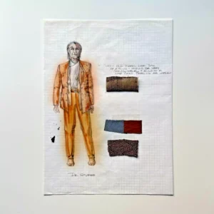 Star Trek: TNG Original Costume Production Designed Artwork with Swatches & COA